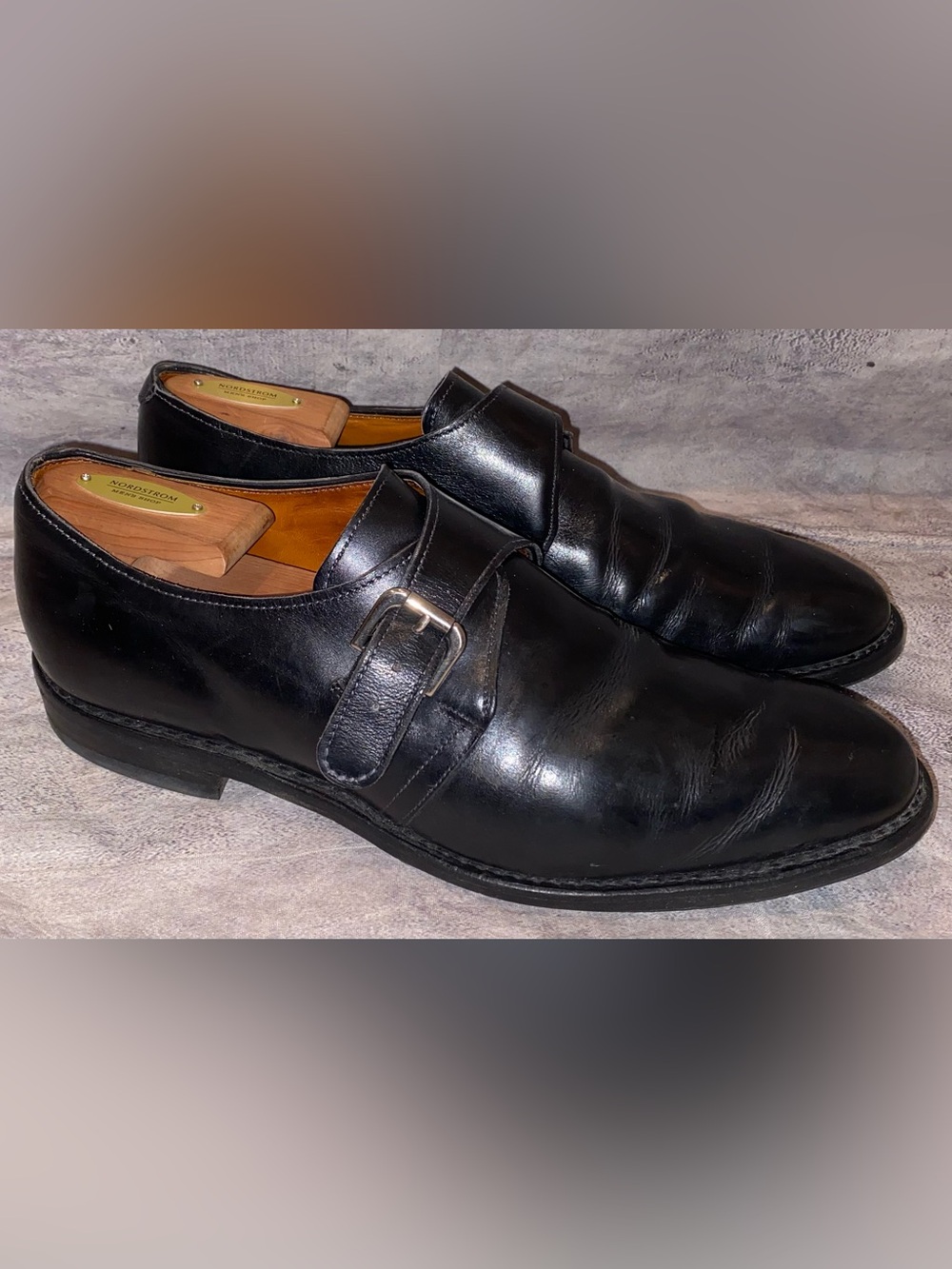 Allen Edmonds x Brooks Brothers Monk Strap Leather Dress Shoes Oxfords Derby 9.5